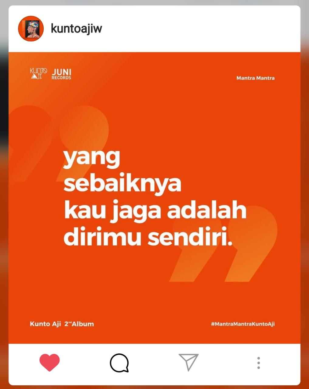 Lirik Lagu Kunto Aji - Sulung