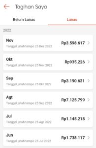 Urmilamile - Riwayat penggunaan SPaylater atau Shopeepay Later